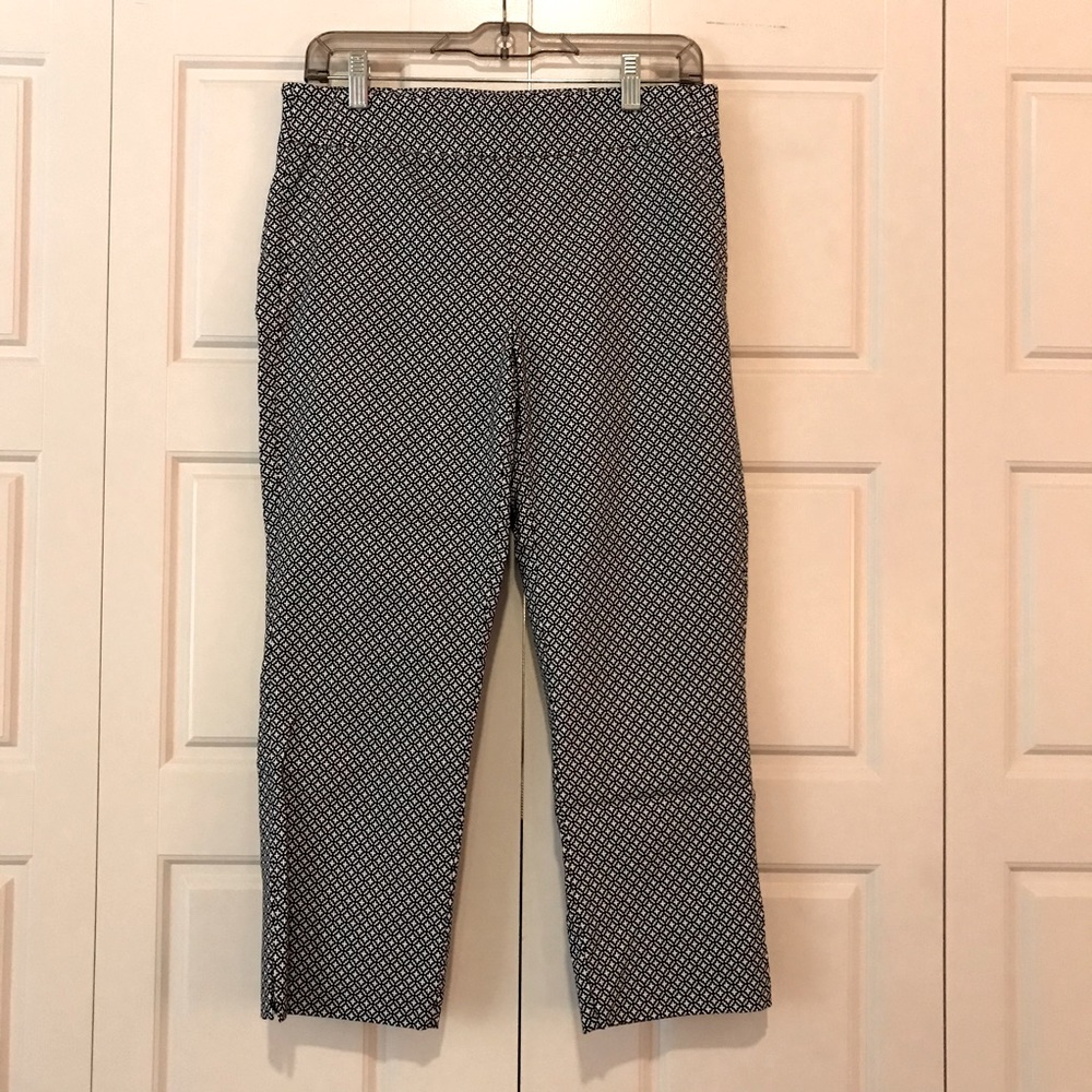 Navy & White Stretchy Slacks